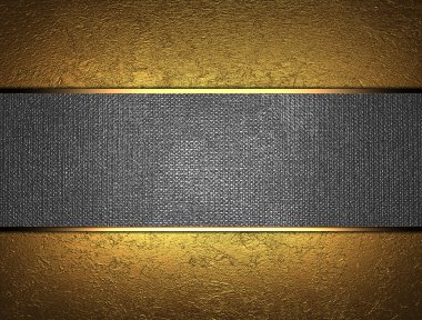 güzel altın arka plan yazmak için metal bir tabela ile.