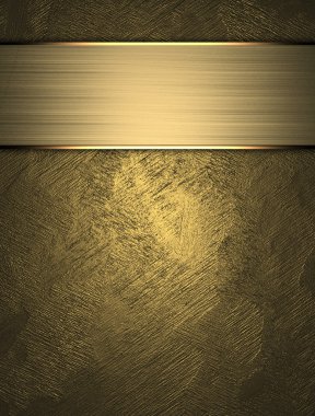 altın arka plan yazmak için altın bir tabela ile