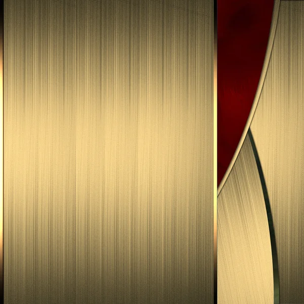 Gold Hintergrund mit einem schönen roten Schnitt — Stockfoto