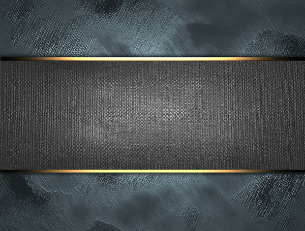 Красивый синий фон с металлической табличкой для записи
.