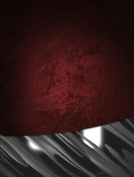 Grunge Fondo rojo con bordes metálicos abstractos . — Foto de Stock