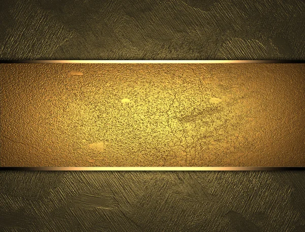 Schöner goldener Hintergrund mit einem goldenen Namensschild zum Schreiben. Stockbild