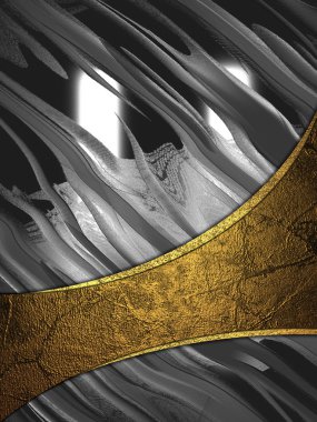 tasarım şablonu. altın bir tabela ile metal arka plan.