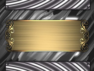 altın altın işareti ile metal arka planda Kırp