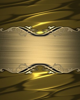 güzel altın arka plan yazmak için altın bir tabela ile.