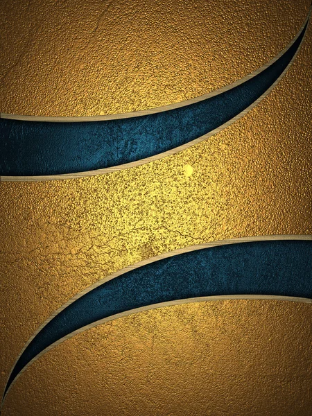 Plantilla de diseño Fondo dorado con corte azul . — Foto de Stock