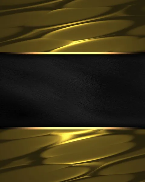 Gold background with black texture stripe layout — Stock Photo, Image