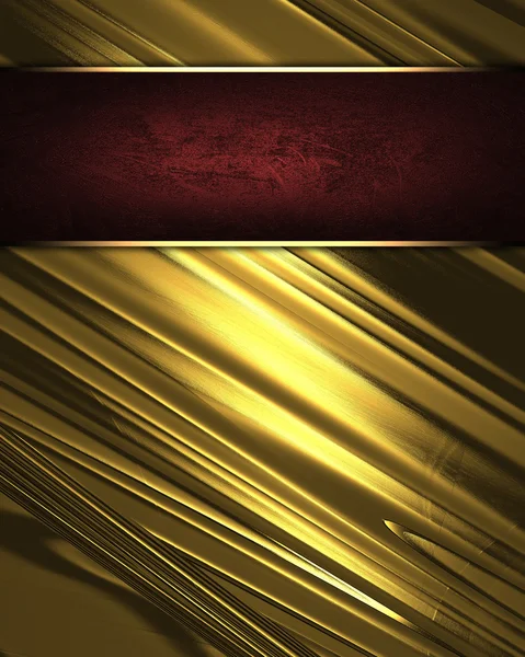 Gold Background with beautiful red nameplate. — Stock Photo, Image