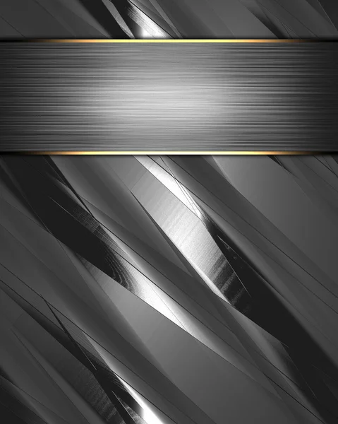 Metal Background with beautiful metal nameplate. — Stock Photo, Image