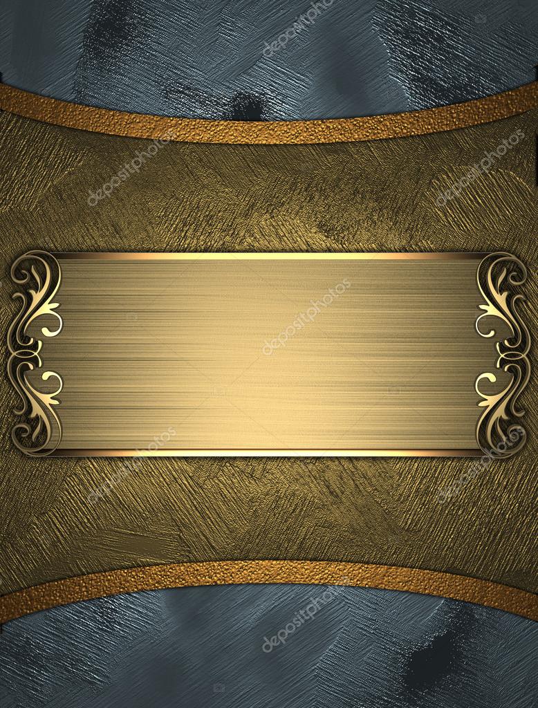 Design Template Blue Background With Gold Nameplate Stock Photo Image By C Swevil 3523