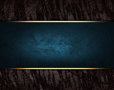 yazmak için mavi tabela ile kahverengi zemin.