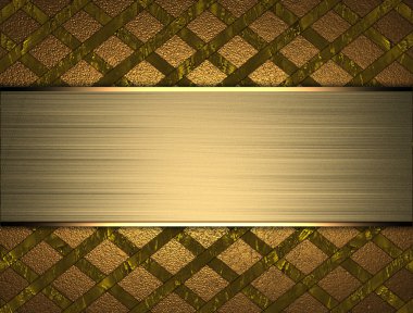 altın arka plan bir kılavuzla soyut altın tabela.