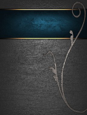 metal arka plan yazmak için mavi tabela ile