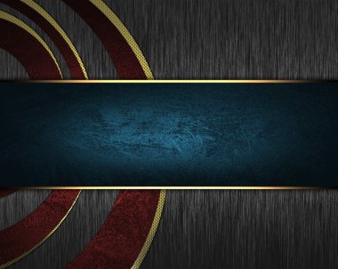 soyut mavi işareti ile metal arka plan.