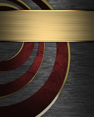 soyut kırmızı deseni ve işaret ile metal arka plan.