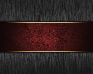 metal arka plan yazmak için kırmızı tabela ile.