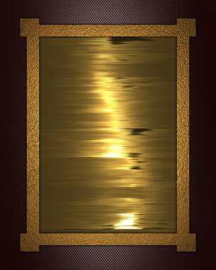 yazmak için altın tabela ile kahverengi zemin.