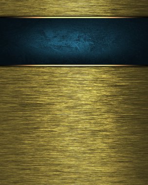 altın arka plan yazmak için mavi tabela ile.