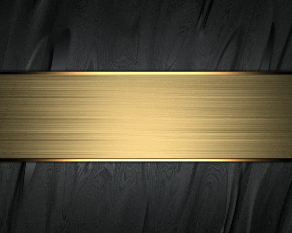 güzel siyah arka plan ile yazmak için altın isim levhası.