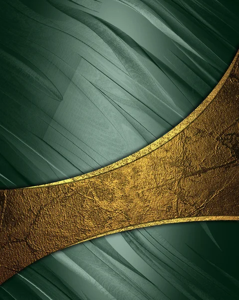 Fond turquoise avec une plaque signalétique en or pour l'écriture . — Photo