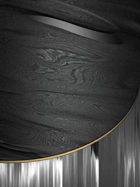 Schwarzer Hintergrund mit einem Metallschild zum Schreiben. — Stockfoto