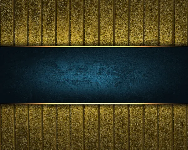 Золотой фон с синей табличкой для записи . — стоковое фото