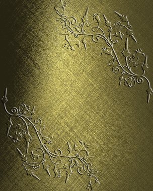 soyut bitki deseni ile altın arka plan.