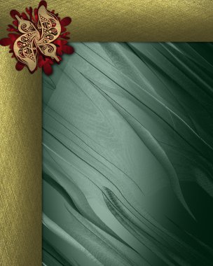 Altın Çerçeve ve güzel kırmızı model yeşil renkli.