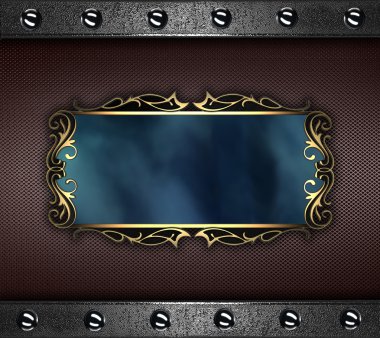 kenarlar, metal plakalar ile kahverengi zemin ile