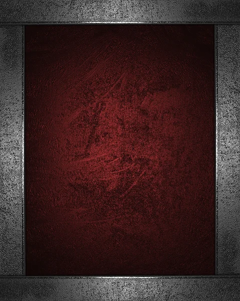 Bellissimo sfondo rosso con telaio in acciaio — Foto Stock