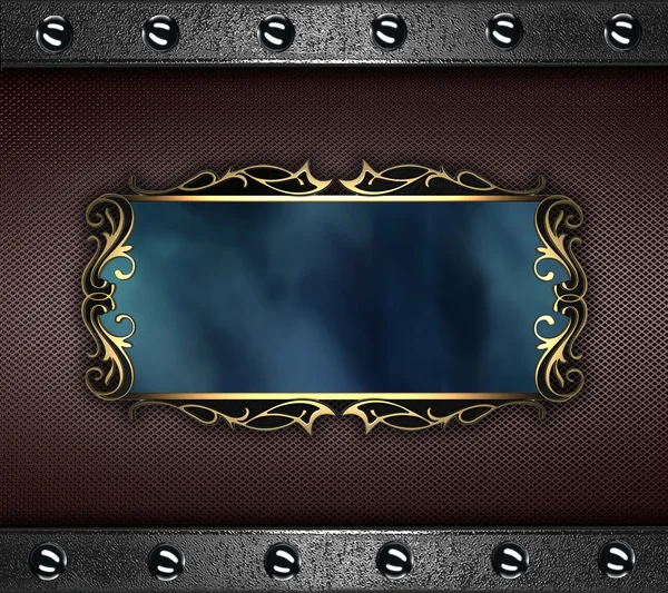 kenarlar, metal plakalar ile kahverengi zemin ile