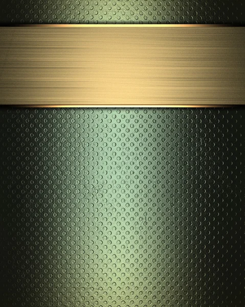Зеленый фон с золотой табличкой для записи . — стоковое фото