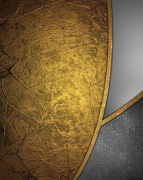 Abstract gold background with metal inserts. — Stock Photo, Image