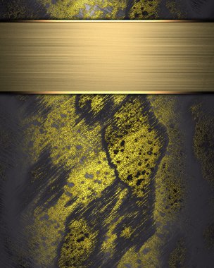 eski püskü altın arka plan yazmak için altın tabela ile.