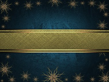 altın bir tabela ile mavi arka plan yıldız ile dekore edilmiştir..