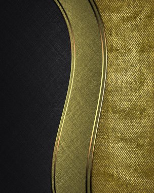 yazıt için şablon. siyah arka plan ile yazmak için altın tabela.