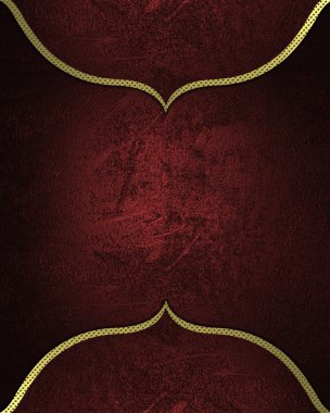 Tasarım şablonu - Altın kenarlı güzel kırmızı arka plan .