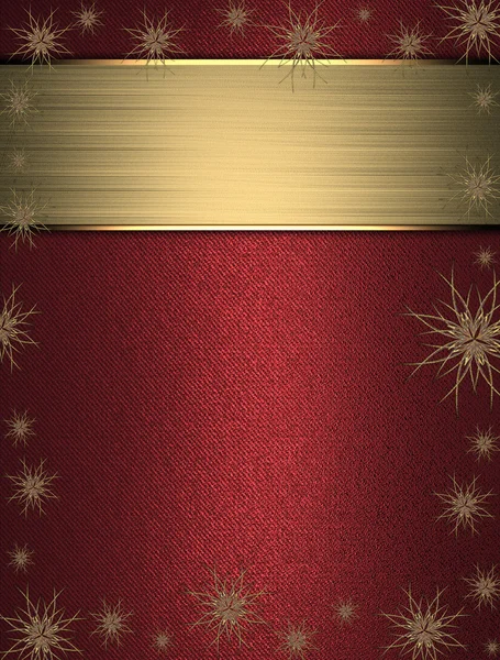 Рождественский красный фон со звездами по краям — стоковое фото