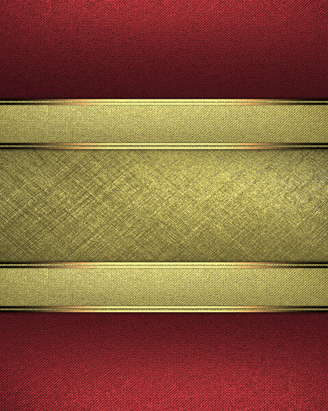 Red background with a gold name plate for writing.