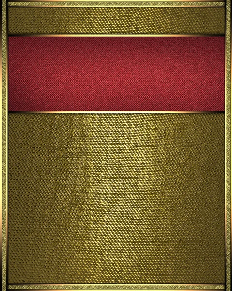 The template for the inscription. Gold background with red nameplate. — Stock Photo, Image