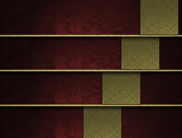 Roter Hintergrund mit goldenen Querstreifen und goldenen Akzenten — Stockfoto