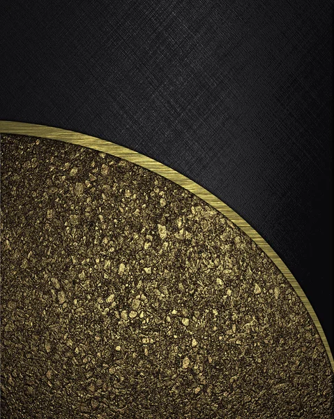 Achtergrond onderverdeeld in zwart en goud textuur. sjabloon voor schrijven — Stockfoto