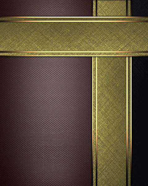 yazıt için şablon. siyah arka plan ile altın şeritler.