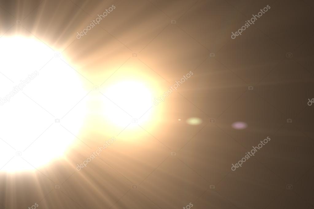 Star, sun with lens flare. Rays background.