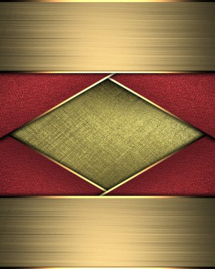 altın arka plan kırmızı kurdele ve altın kenarları