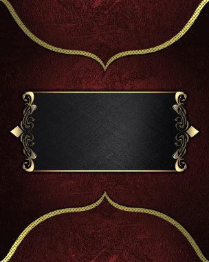 güzel kırmızı arka plan ile bir altın kenarları ve tabela.