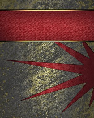 Kırmızı plaka ile eski püskü altın arka plan