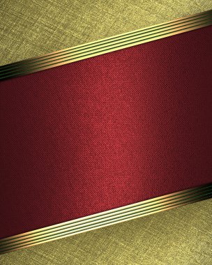 tasarım şablonu - kırmızı plaka ile altın arka plan