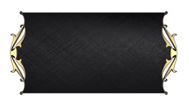 Beyaz arka plan siyah saç ve güzel altın trim ile