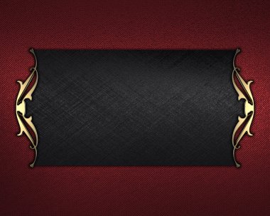 kırmızı bir arka plan siyah saç ve güzel altın trim ile